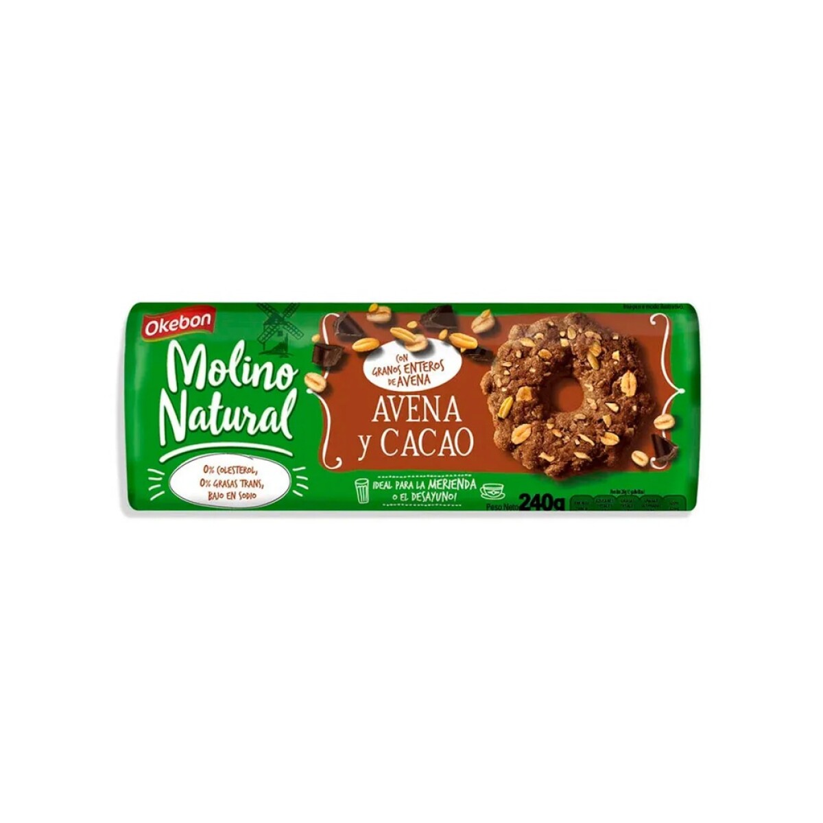 Galletas de avena y cacao Okebon 