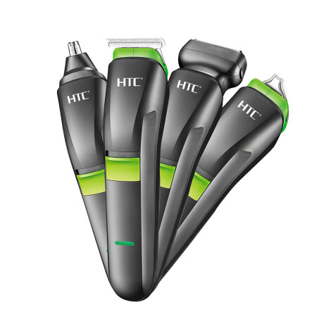 Cortapelo Inalámbrica HTC AT-1211 4 en 1 NEGRO-VERDE