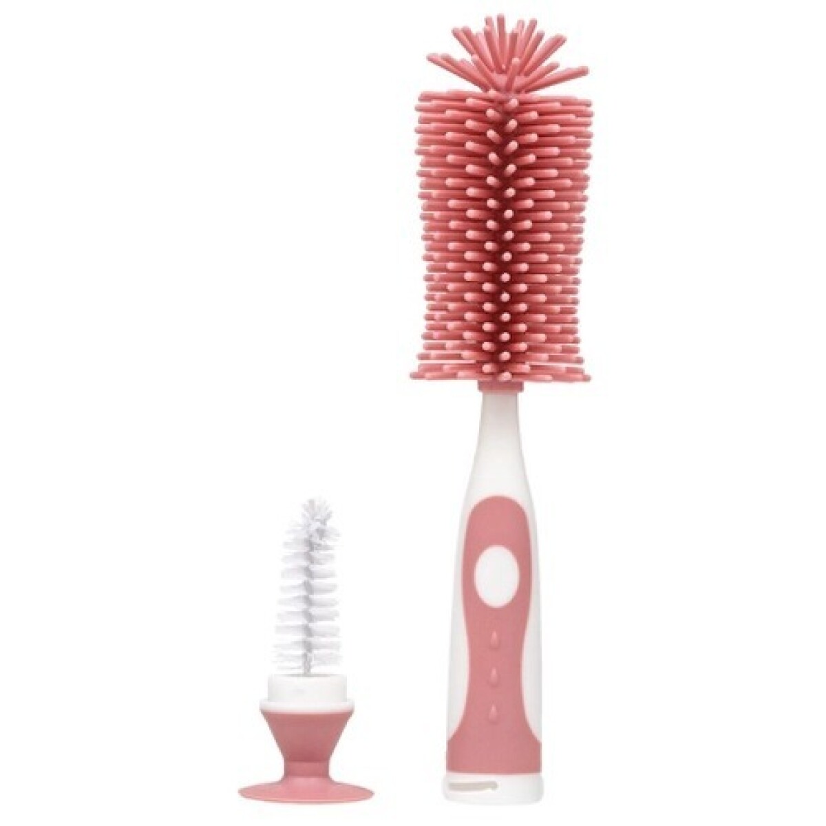 Cepillo limpia biberon BUBA silicona - rosado 