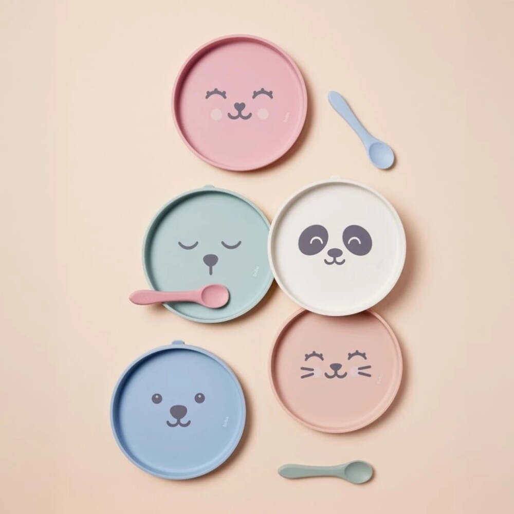 Plato silicona ventosa BUBA OSO rosa
