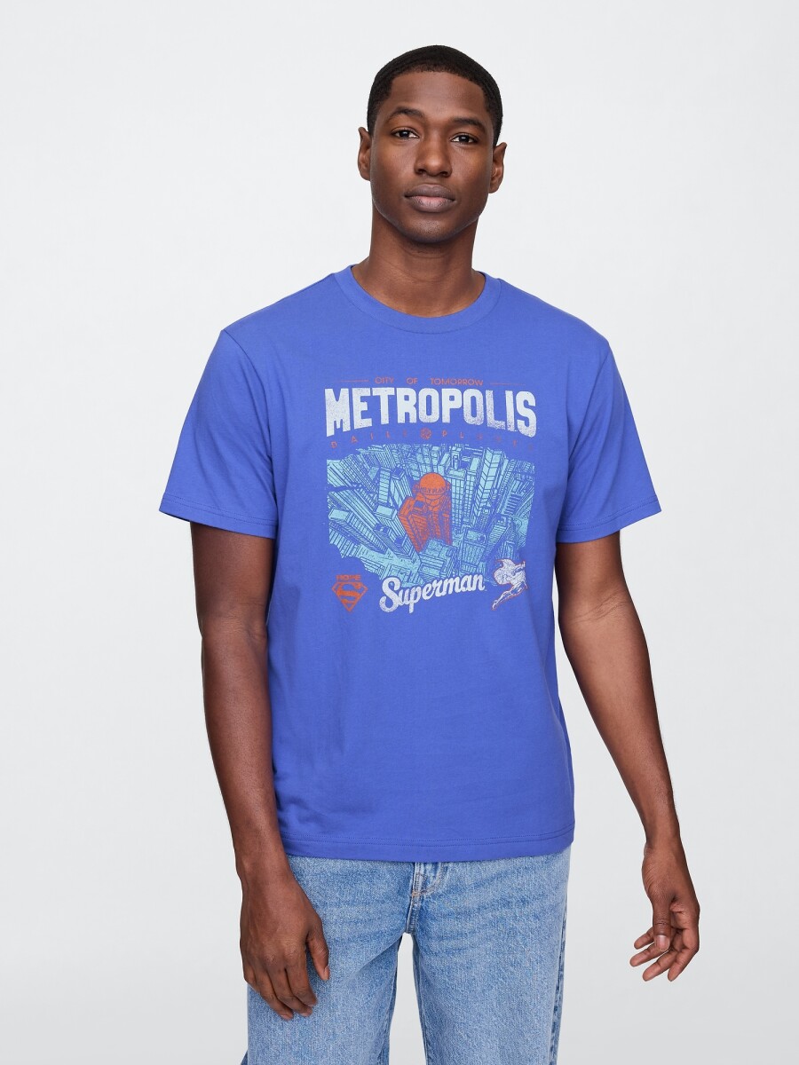 Remera Gráfico Superman Hombre - Dazzling Blue V2 