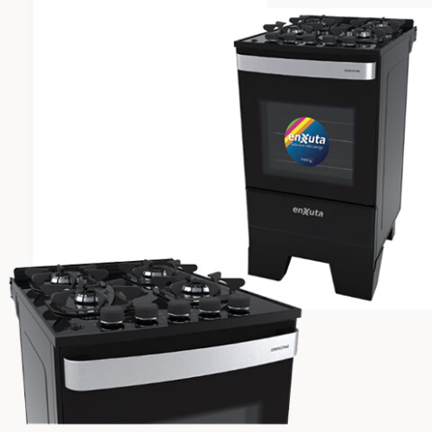 COCINA ENXUTA CENXV 27542NG 4H Mesada VIDRIO s/Gas -NEGRA N/A