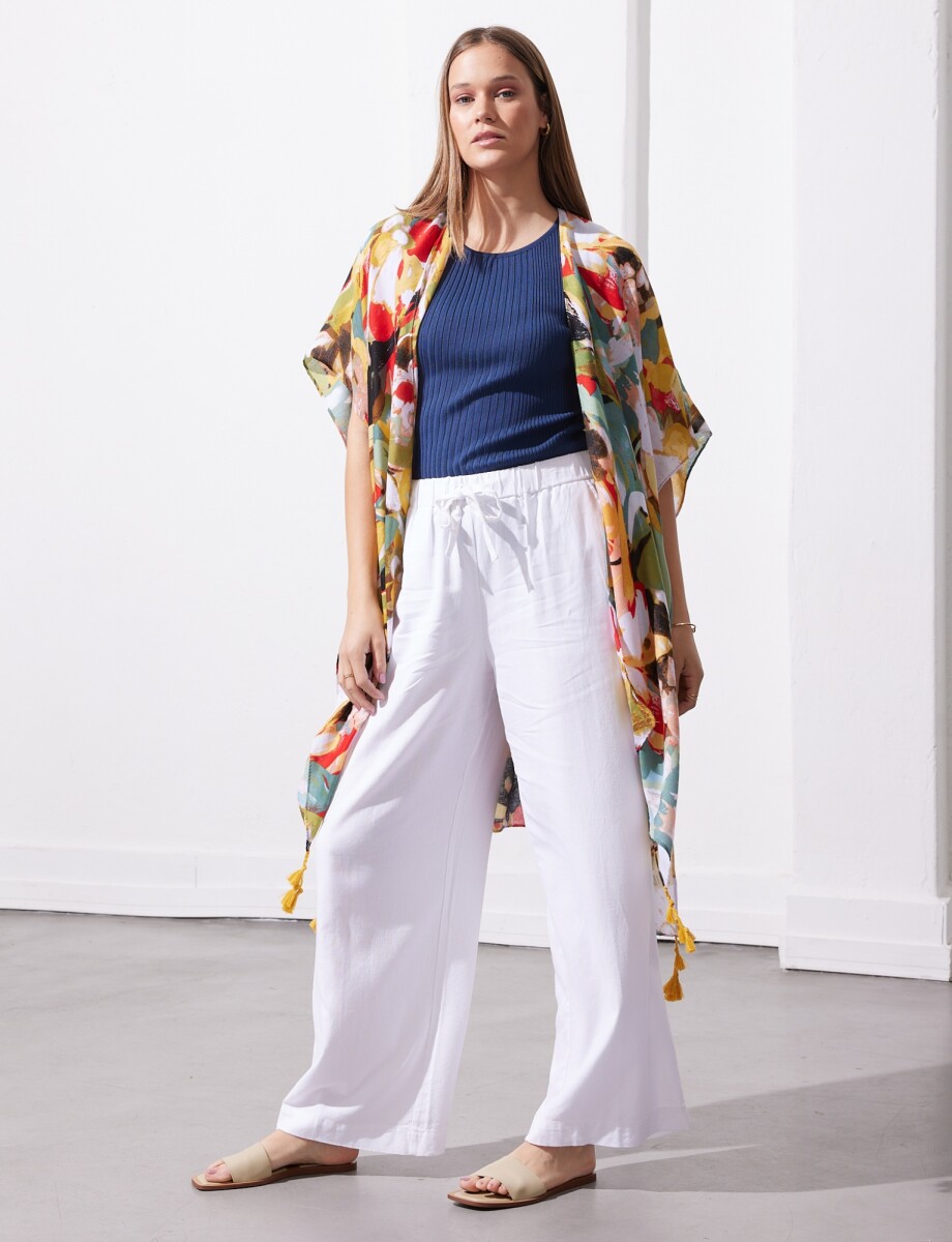 Kimono Printed - Multi/verde 