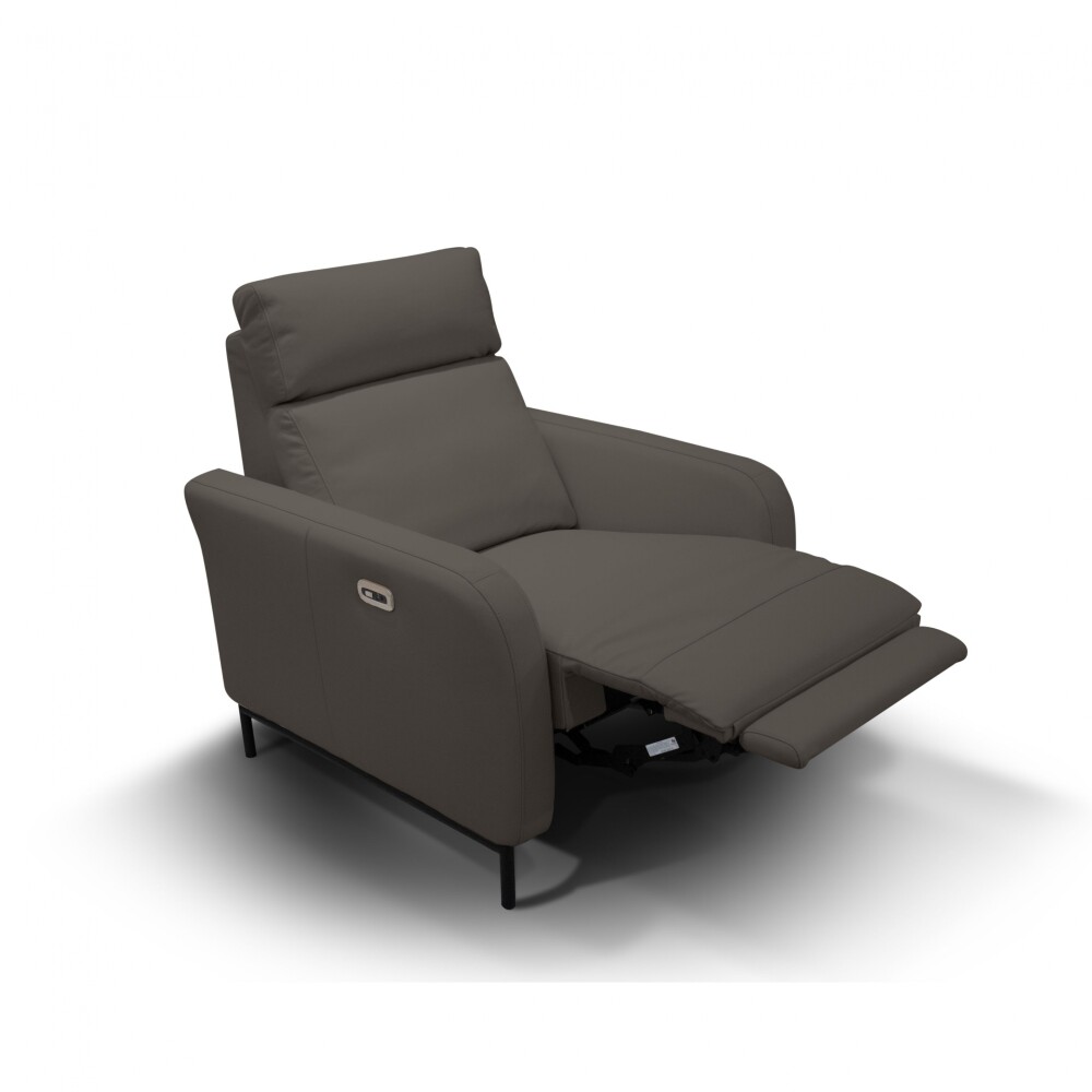 Poltrona Reclinable - Eléctrica 100% de cuero - Margot Marrón