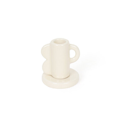Candelabro porta velas Ondas Vintage Beige