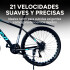 Bicicleta Kajla Montaña Rodado 26 Freno Disco 21 Velocidades Color Negro Celeste