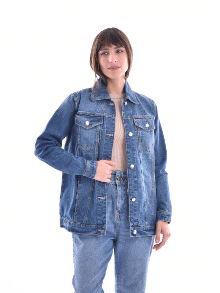 CAMPERA JEAN FABIN AZUL