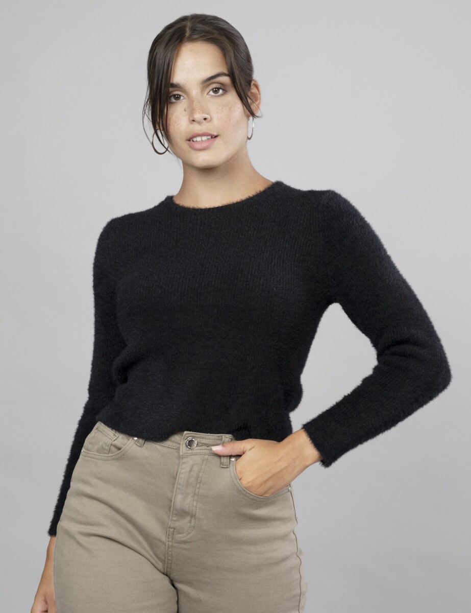 Sweater Peludito - Negro 