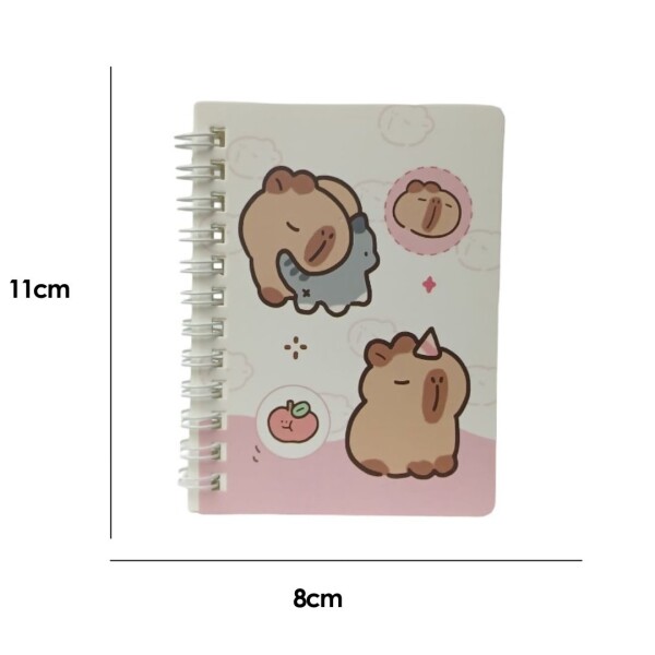 Cuaderno pocket capibara rosa