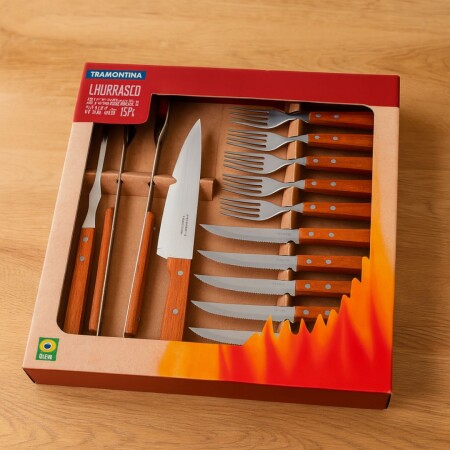 KIT PARA ASADO CHURRASCO 15 PC KIT PARA ASADO CHURRASCO 15 PC