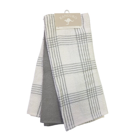 Pack x 3 Repasadores Kanguro 32 x 56 cm GRIS