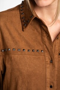 Camisa Gamuza Vegana Camel