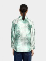 Camisa Fluida Con Estampado verde