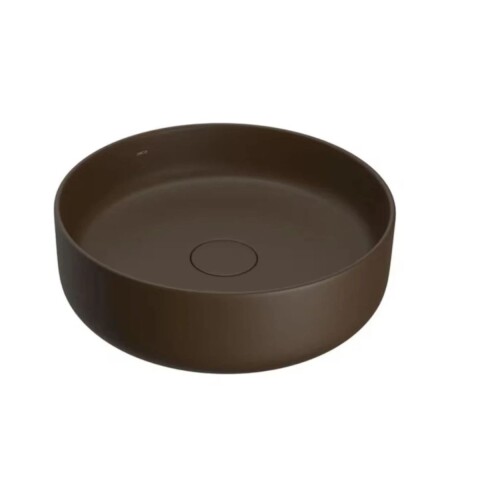 Bacha de apoyo redonda 40 cm marrón mate Deca Bacha De Apoyo Redonda 40 Cm Marrón Mate Deca