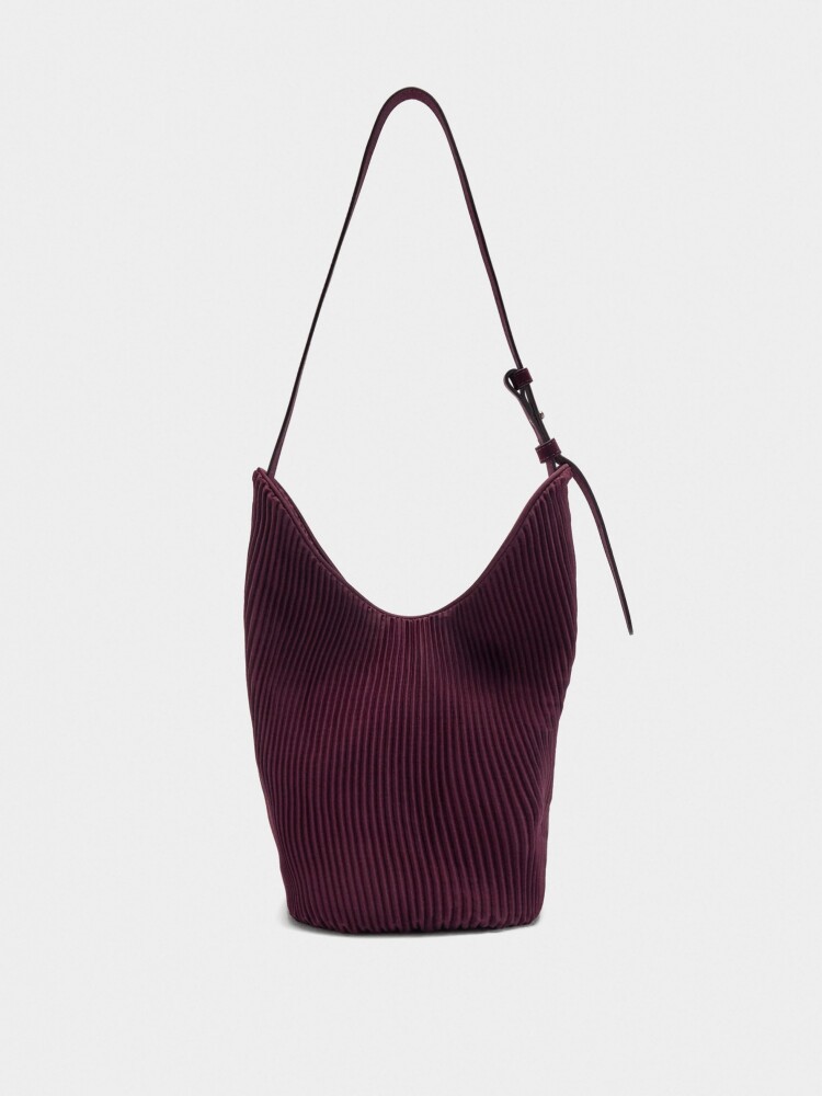 Bolso De Hombro De Nylon Bolsa Interior burdeos