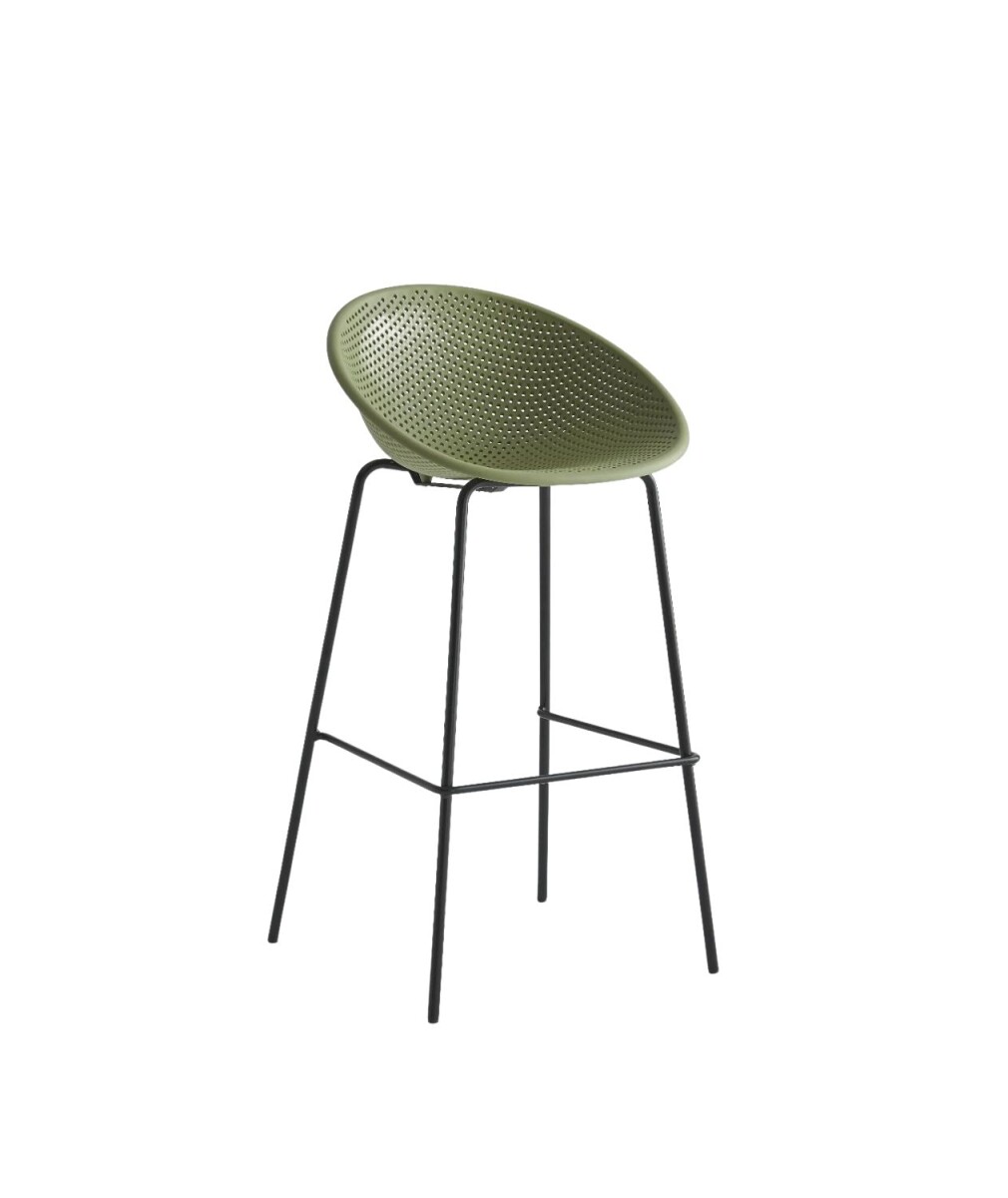 Butaca Taburete panal metal y polipropileno vc1809 verde 