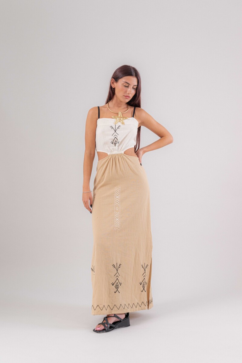 Vestido Cout - BEIGE 