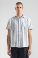 FEDE SHORT SLEEVE SHIRT STRIPE Blue