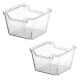 Set x2 Organizador de acrílico 8,5 x 8,5 cm TRANSPARENTE