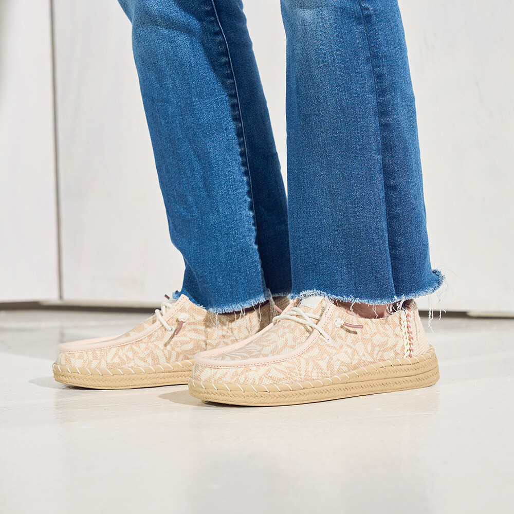 Wendy Espadrille Retro Palm - Mujer Pale Pink/White