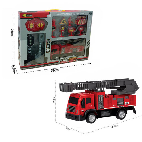 Camión Juguete A Control Remoto Bombero Basura Grúa Jug020018