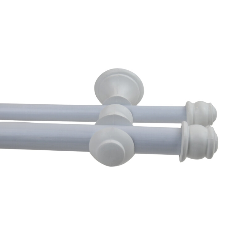 Barrote cortina metal EuroClassic DUO 2,0m + 2 soportes BLANCO