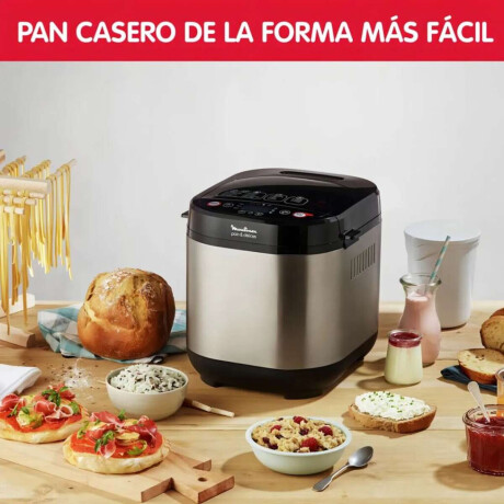 Panificadora Moulinex Pain & Délices Capacidad De 1 Kg 20 Programas Automáticos Prepara Yogur Panes Y Mermeladas