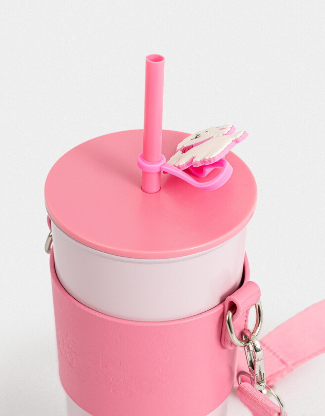 Accesorios Cocina Acero Vaso De Acero Con Correa - Rosa Claro