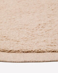 Alfombra redonda Marely de lana beige Ø 200 cm