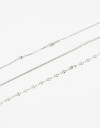 Pulseras Flexibles Sets Metal Set De Pulseras De Acero Combinadas - Plateado