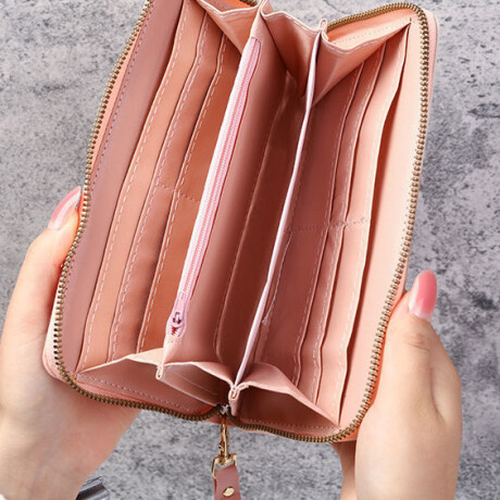 Monedero De Dama 3 Colores Rosa
