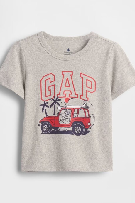 Remera Logo Gap Toddler Niño Light Heather Grey