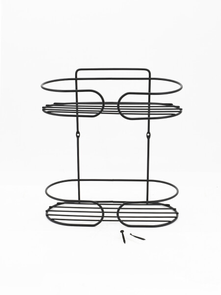 ESTANTE ORGANIZADOR DOBLE DE METAL NEGRO