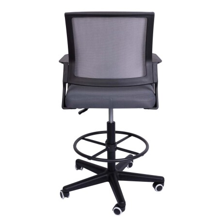 SILLA ALTA ESCRITORIO MALLA GRIS D-512