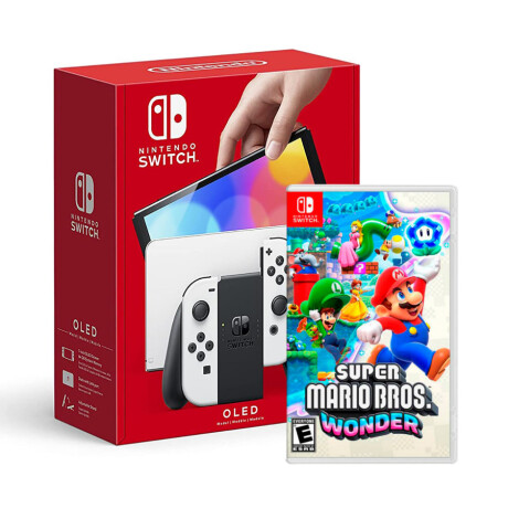 Nintendo Switch OLED + Super Mario Wonder físico Nintendo Switch OLED + Super Mario Wonder físico