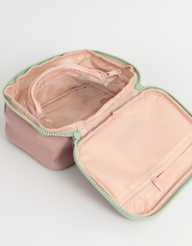 Porta Cosméticos Romántico Portacosméticos Con Manija - Rosa Viejo