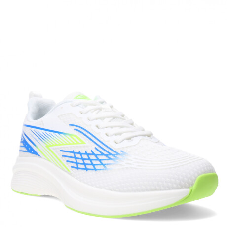 Championes de Hombre Umbro Pointed Blanco - Azul Royal - Verde Lima