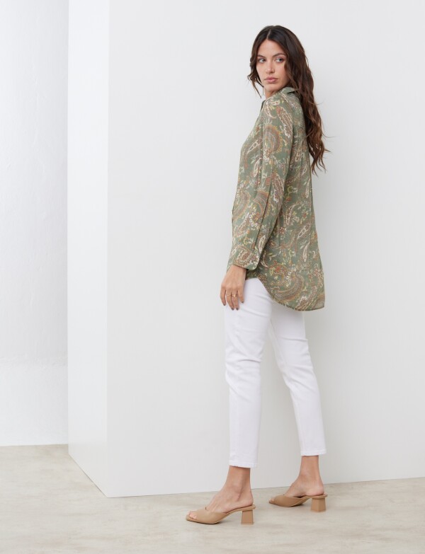 Camisa Print OLIVA/MULTI