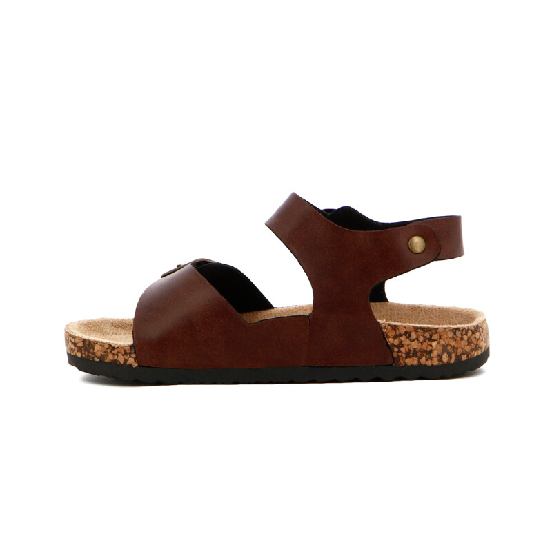Sandalias Niña Darkness Casual Con Hebillas Marron