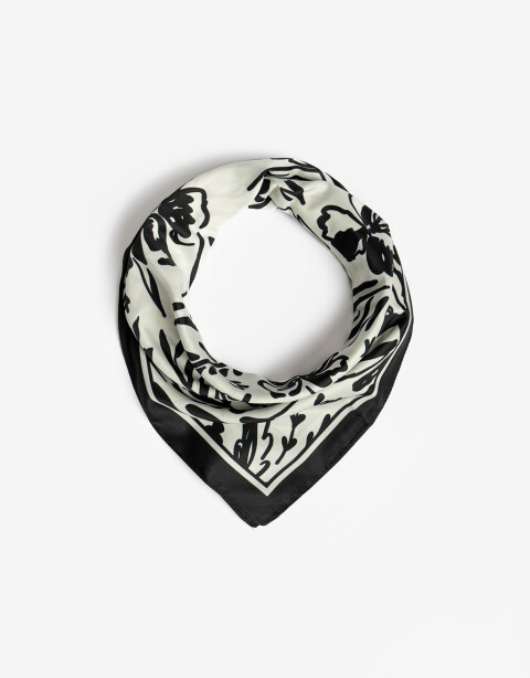 Pañuelos Raso Flores Pañuelo Flores - Combinacion Bicolor