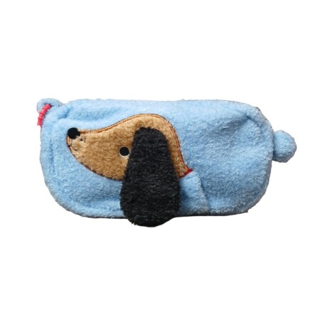 Cartuchera plush celeste