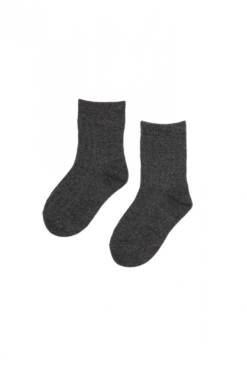 Medias Rib - Gris Oscuro 