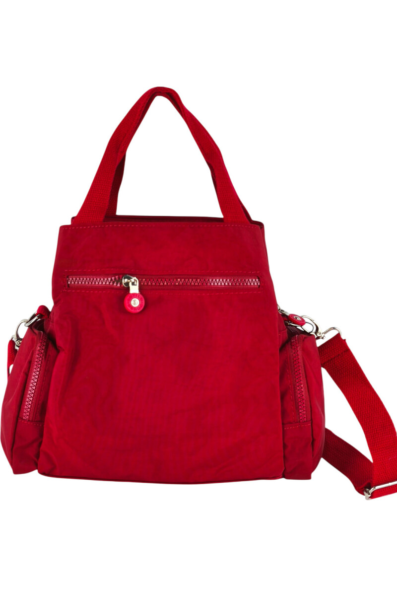bolso morral doble fuelle Rojo