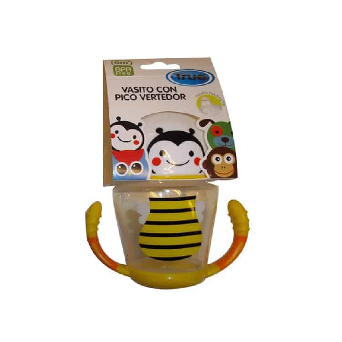True Vasito Con Pico Vertedor Abejita 