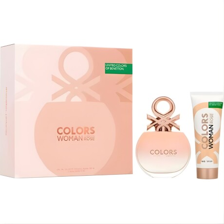 Set Perfume Benetton Colors Rose EDT 80ml + Body Lotion Para Mujer Aroma Floral Set Perfume Benetton Colors Rose EDT 80ml + Body Lotion Para Mujer Aroma Floral