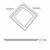 PANEL EMB. LED 6W 3000K CUADRADO  12X12X1,2CM PANEL EMB. LED 6W 3000K CUADRADO  12X12X1,2CM