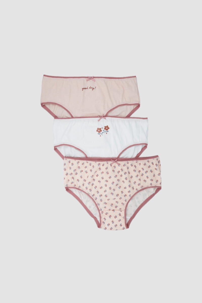 Pack x3 bombachas niña Cherry blossom