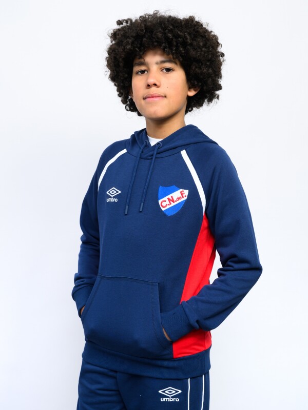 HOODIE DOLMAN Nacional Junior Azul Marino, Rojo