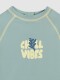 Camiseta Proteccion Retro Flower Verde