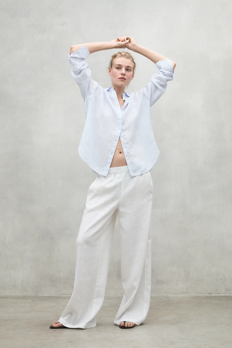 CAMISA RAYAS DARIA Celeste